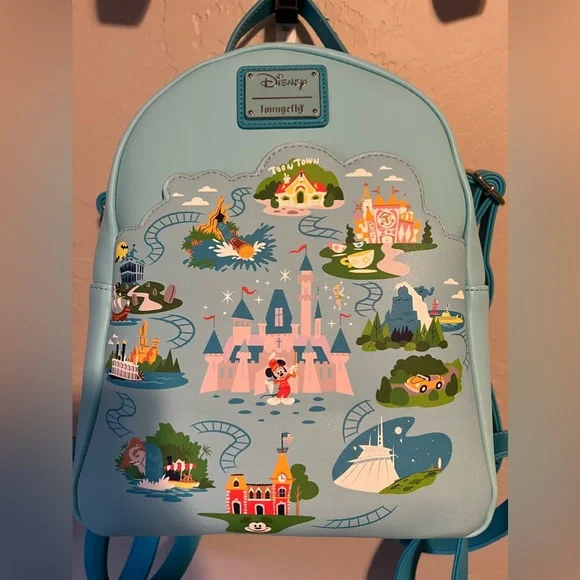 Loungefly Bags Disney 65th Anniversary Disneyland Map Loungefly Backpack Poshmark